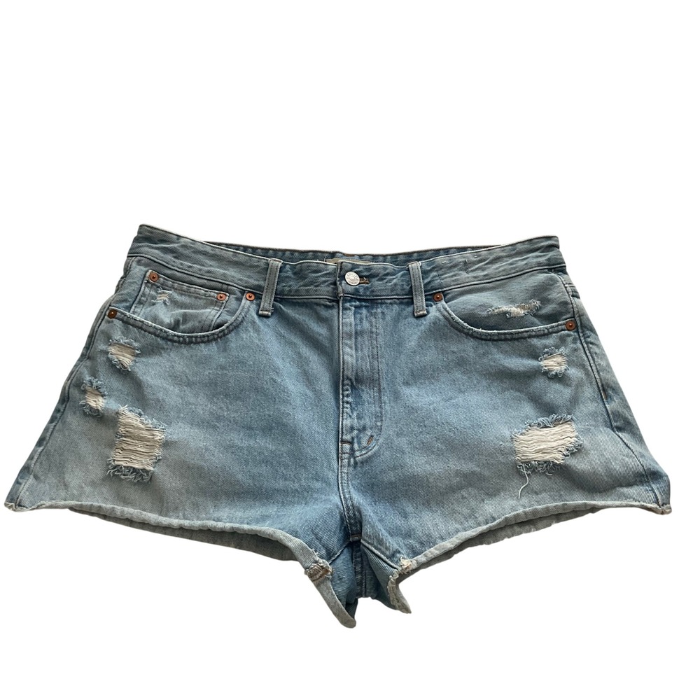Madewell Lightly Distressed Relaxed Denim Shorts - Size 31 Casual Festival